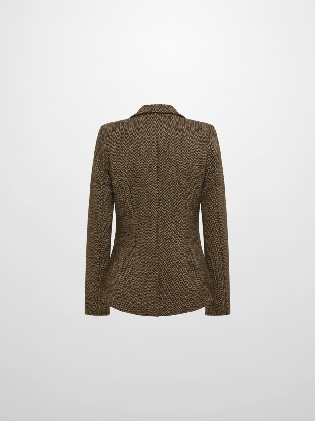 Herringbone Blazer - Brown/Tan