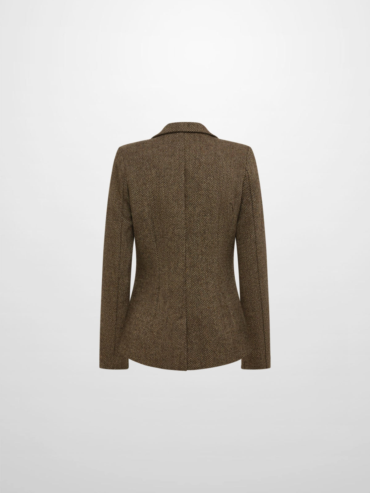 Herringbone Blazer - Brown/Tan