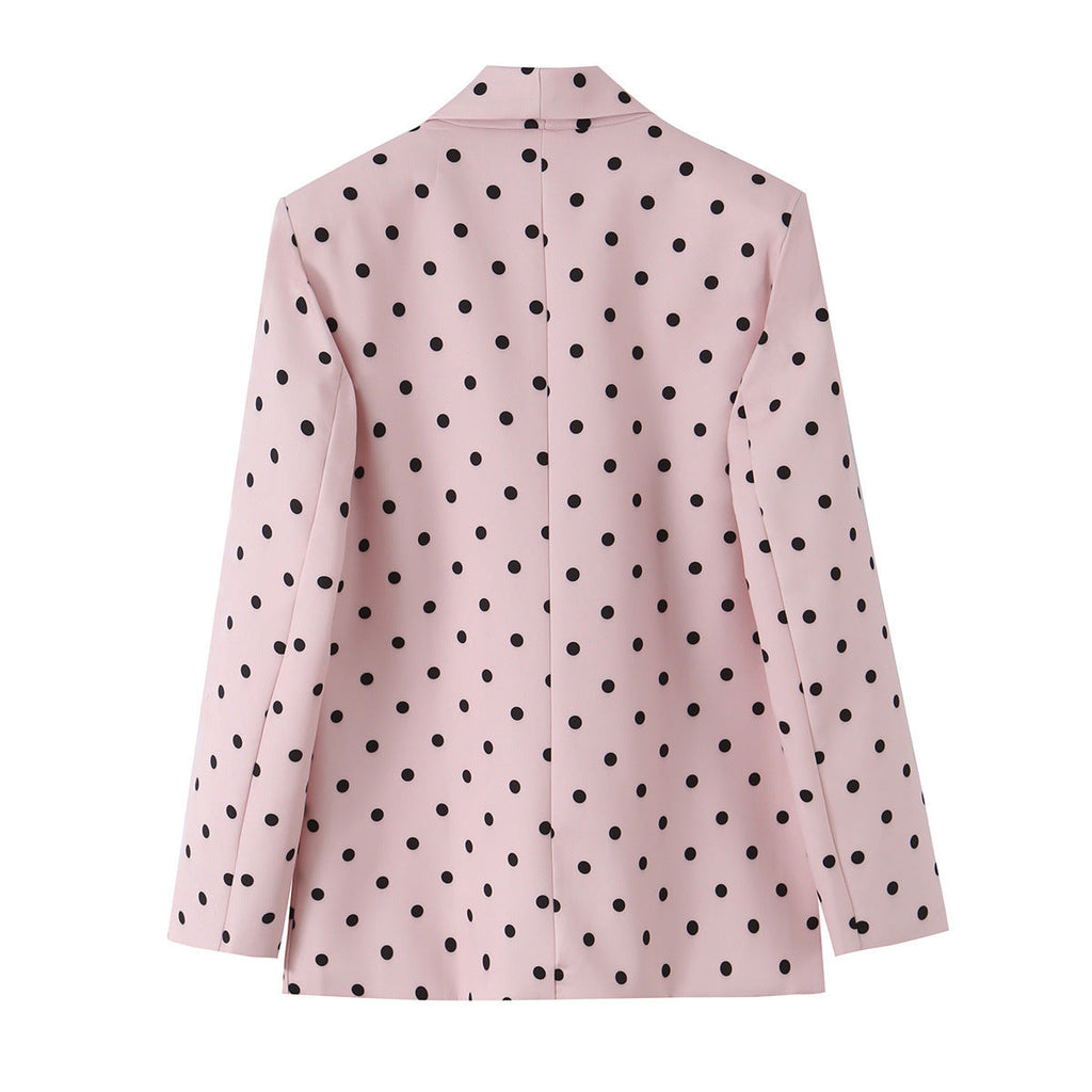 Elegant and loose casual buttonless suit jacket