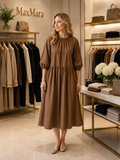 Max Mara Chocolate Brown Midi Dress
