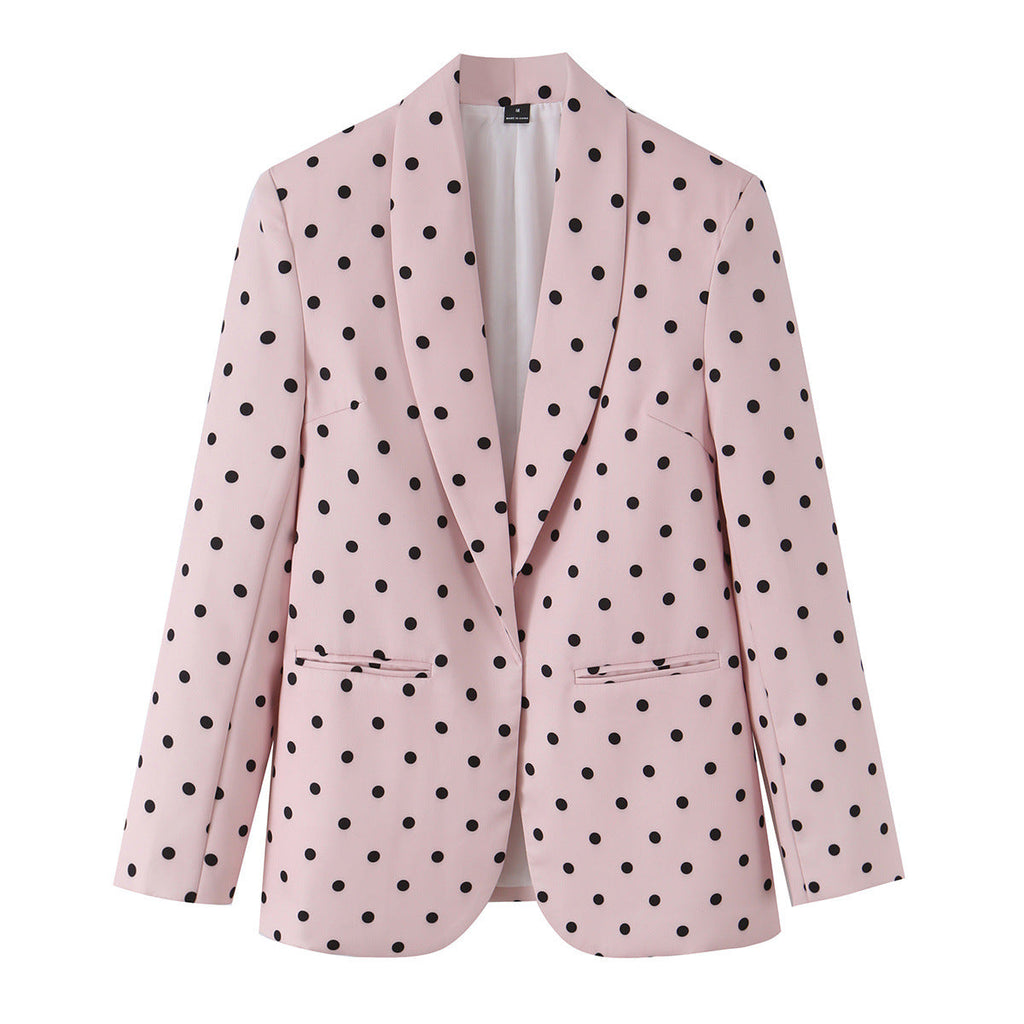 Elegant and loose casual buttonless suit jacket