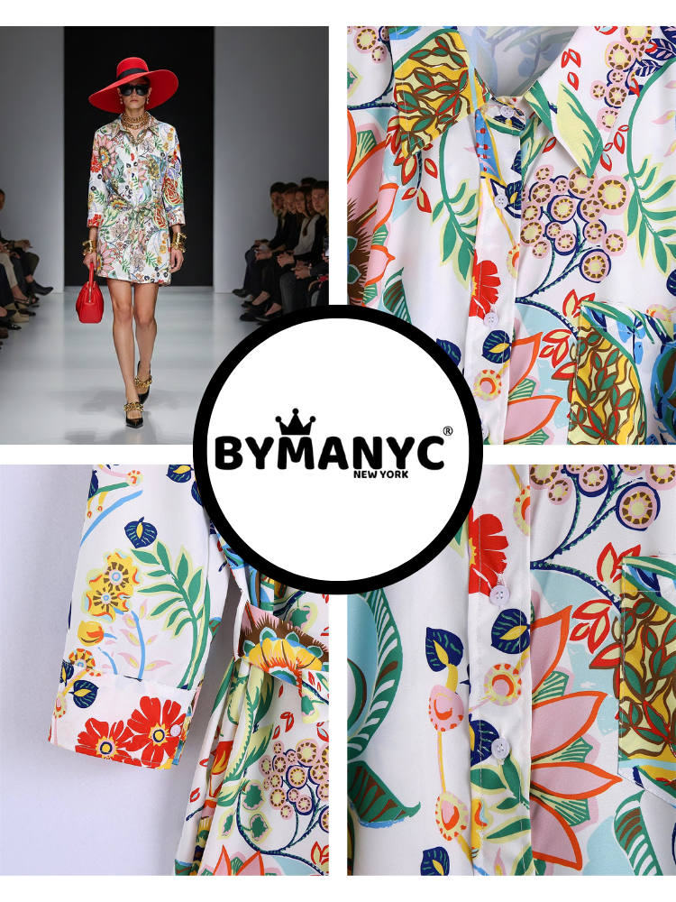 Short Dress New Collection BYMANYC ® New York • Garden Gala Multicolor