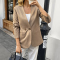 Chic Solid-color Long-sleeve Blazer For Europe And America