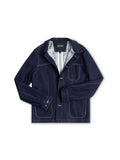 Button Front Chore Jacket With Patch Pockets